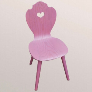 SÜSSHOLZ Herzerlstuhl rosa geölt