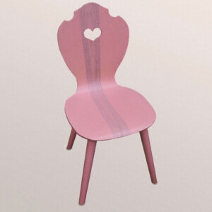 SÜSSHOLZ Herzerlstuhl hellrosa geölt