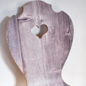 Herzerlstuhl Rückenlehne in Altholz Stil