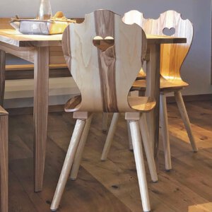 SÜSSHOLZ Herzerlstühle in Ferienwohnung Meusburger in Tirol