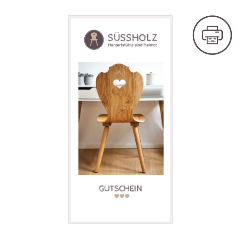 Herzerlstuhl auf SÜSSHOLZ Gutschein