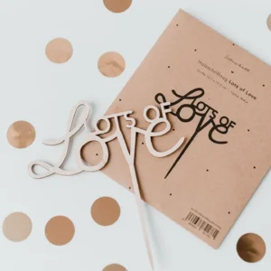 Cake Topper Holzschriftzug Lots of Love