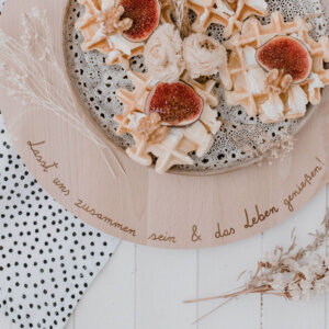 Holzbrett Lasst uns zusammen sein & das Leben genießen!