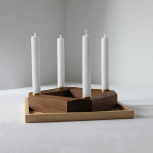 Skandinavische Weihnachten Nussbaum Holzkranz