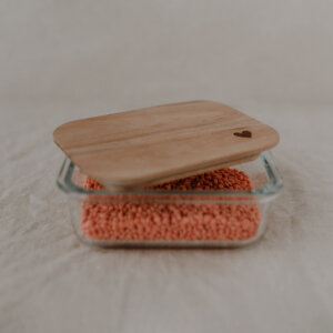 Vorratsbehälter Herz mit Holzdeckel